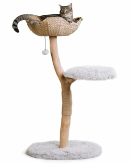 MAU LIFESTYLE Wooden Cat Tree Tower