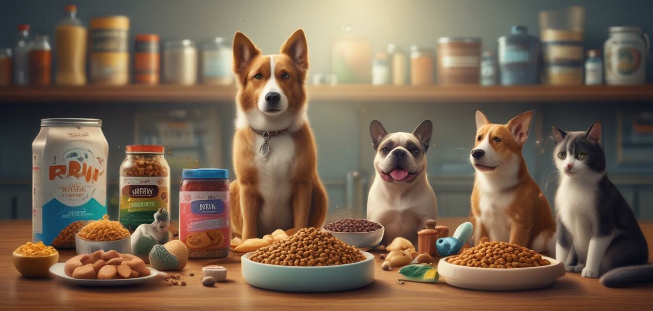 Pet food and nutrition illustration