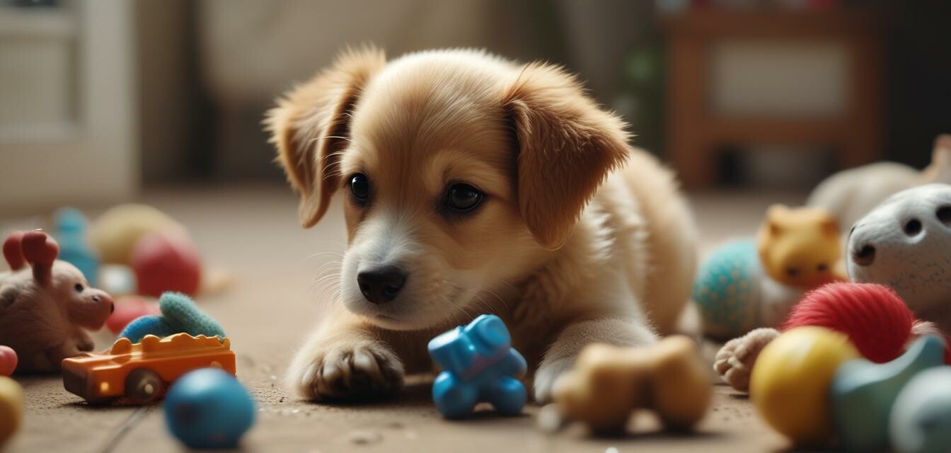 Socialized puppy playing